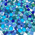 LITMIND Assorted Blue Irregular Crystal Mosaic Tiles, 9oz Value Pack - Image 4