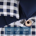 downluxe Lightweight Plaid Comforter Set - Image 6