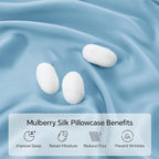 INFIIXSO Silk Pillow Cases 2 Pack Standard Size, Ultra Smooth & Soft Mulberry - Image 2
