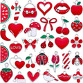 Silver-Tone Enamel Charms Set for DIY Jewelry Making by Anjulery
