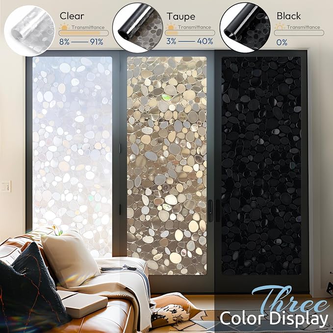 rabbitgoo Total Blackout Window Privacy Film, Sun Light Blocking Privacy Window - Image 4