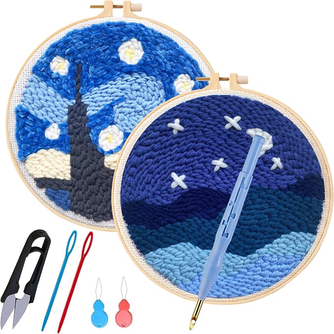 Allazone Punch Needle Embroidery Starter Kits, Pattern Punch Needle Kits by Allazone