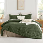 Andency Olive Green Twin/Twin XL Comforter Set, Twin Bed Boho Soft Warm Cute - Image 2