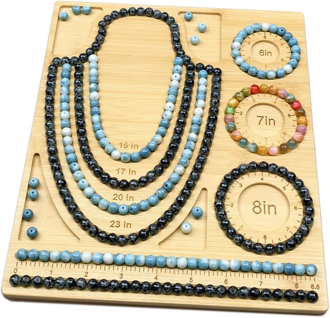 Petoysoso Bead Boards for Jewelry Making, Bamboo Beading Tray Design Mat for - Image 4