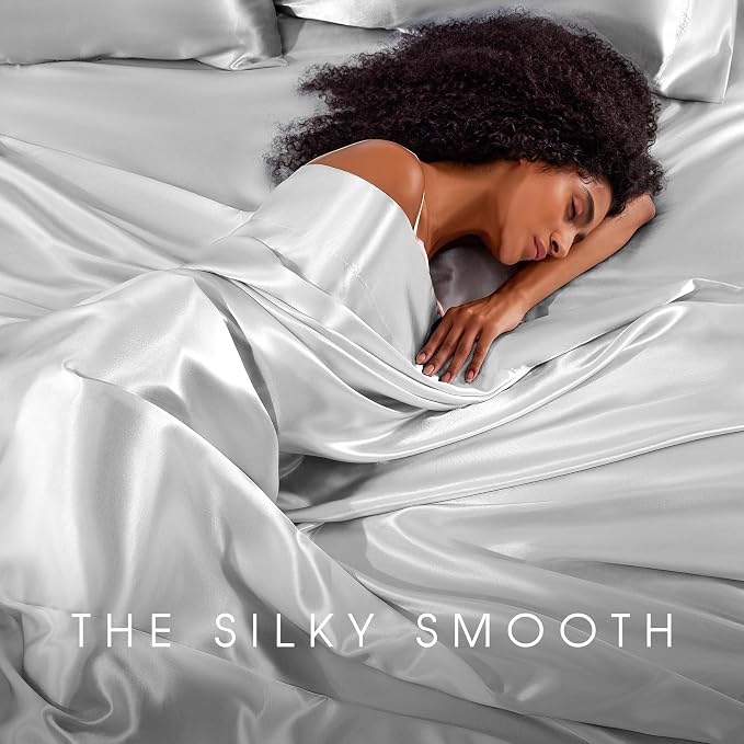 FreshCulture Satin Sheets Twin Size Bed Set - Image 6