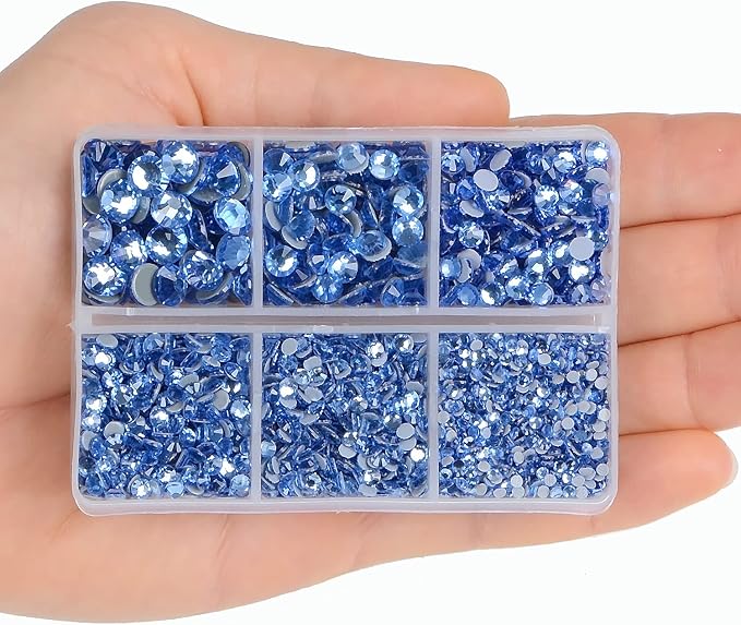 4000Pcs Mixed Size Hot Fix Round Crystals Gems Glass Stones Hotfix Flat Back - Image 6