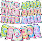 Zhengmy Tie Dye Party Favor Bags 10 x 7 Inch Candy Goodies Treat Bags by Zhengmy
