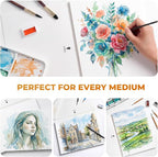 Fuumuui 9×12 Watercolor Paper Block, Textured Rough 100% Cotton Watercolor Paper - Image 8