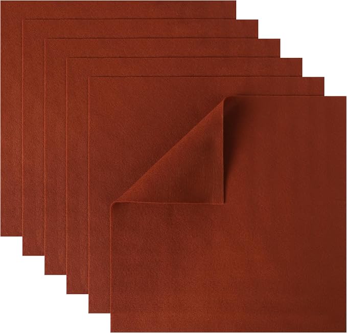 HaoFeiJH 6 Pcs Soft Brown Felt Fabric Sheets by HaoFeiJH