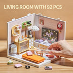 Miniature Living Room DIY Kit – 92Pcs 1:24 Scale Dollhouse Furniture - Image 4