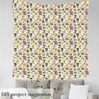Feelyou Mushroom Fabric by The Yard, Cute Mushrooms Botanical Plants Upholstery - Image 3