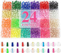 XSEINO 24 Colors 1200PCS Core Filled Glass Beads Kit 6mm DIY Craft Glass Beads by XSEINOiscreating%EF%BC%81