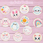 Louise Maelys Embroidery Kit for Beginners, 12 Packs Pre-Printed DIY Sewing - Image 6