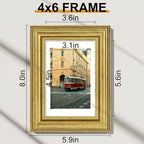 Vittanly 4x6 Picture Frames Set of 2, Ornate Vintage Photo Frame - Image 7