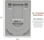 The Beadsmith Bead Board, 3 U-Shaped Channels, 6 Recessed Compartments - Image 3