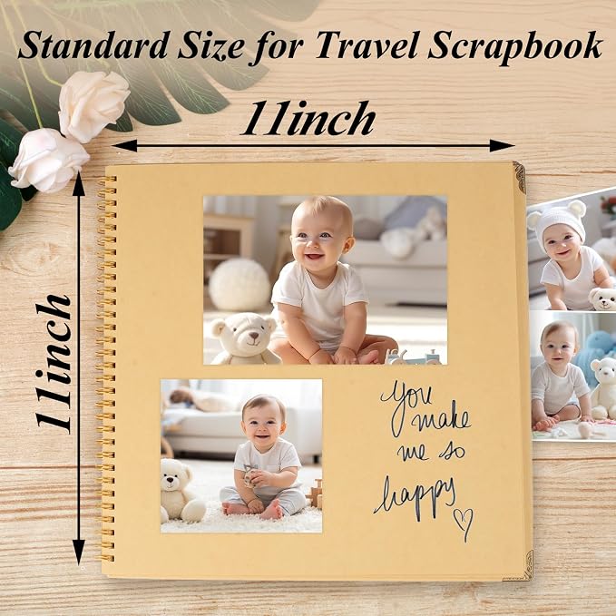 Joyberg Scrapbook 80 Pages, Scrapbooking Supplies 11 x 11 In, Scrapbook Album - Image 3
