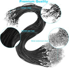 100Pcs Premium Leather Necklace Chains Bracelet Cord - Image 4