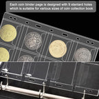 12 Pocket Coin Pages for Collectors, 10 Sheets Coins Sleeves Coin Holders Stamp - Image 4