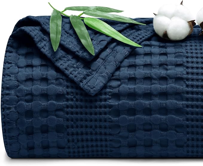PHF Cooling Waffle Blanket King Size, Lightweight 60% Rayon from Bamboo & 40% by PHF