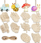 80PCS Unfinished Ornament Wood Crafts, Painting Blank Wooden Cutouts | DIY 10 by GFPGYQ