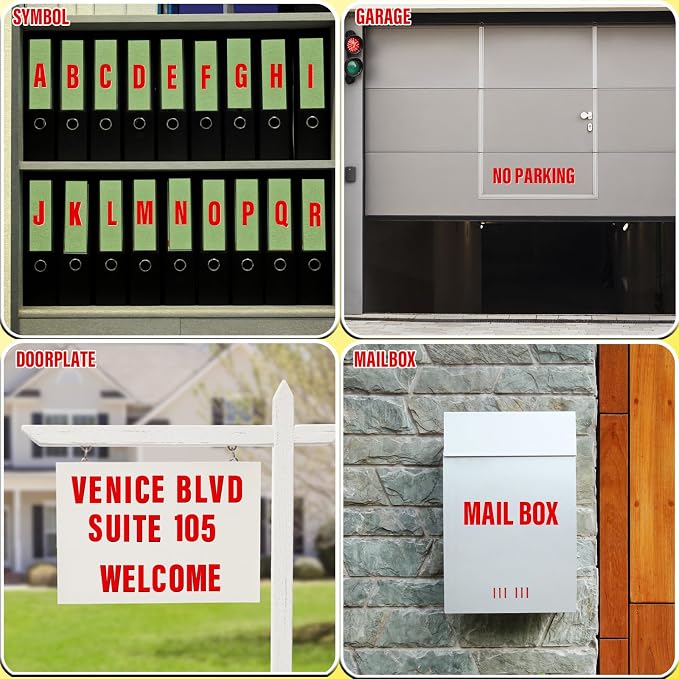 Letter Stickers, Mailbox Numbers, 3 Inch Waterproof Vinyl Alphabet | 3 Inch Red - Image 5