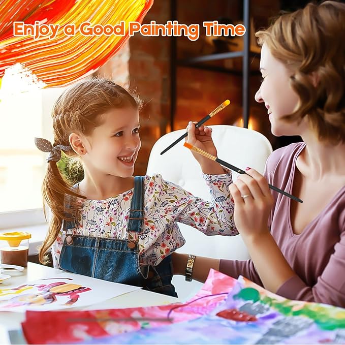 Soucolor Acrylic Paint Brushes Set, Halloween Pumpkin Ceramic Crafts Supplies - Image 5