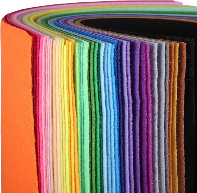 46 Pcs Felt Fabric Sheets, 12 x 12 Inch 46 Colors Felt Pack, 1 mm Thick | Soft - Image 4