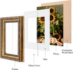 eletecpro 4x6 Vintage Picture Frame, Glass Cover, Bronze Gold, Horizontal or - Image 2