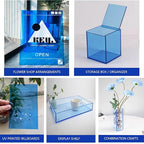 6 PCS Blue Transparent Cast Acrylic Sheets 8" x 12" x 0.118", Plexiglass - Image 2