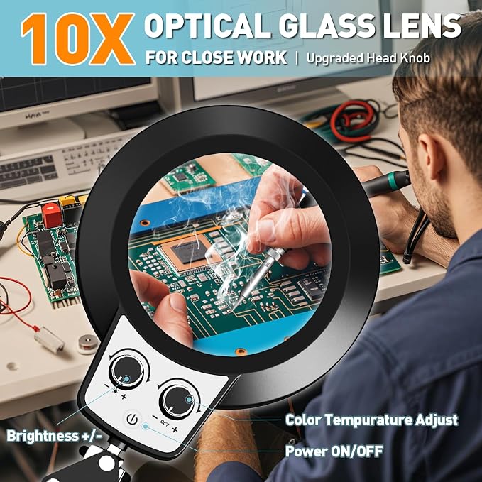 Helping Hands Soldering Station, 10X Magnifying Glass - Image 3
