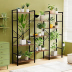 GRUSIGN Triple 4 Tier Book Shelf, Modern Bookcase Shelf, Freestanding Large - Image 4