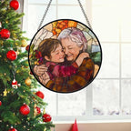 Personalized Grandma and Grandkids Portrait Faux Stained Glass, Custom Photo - Image 3