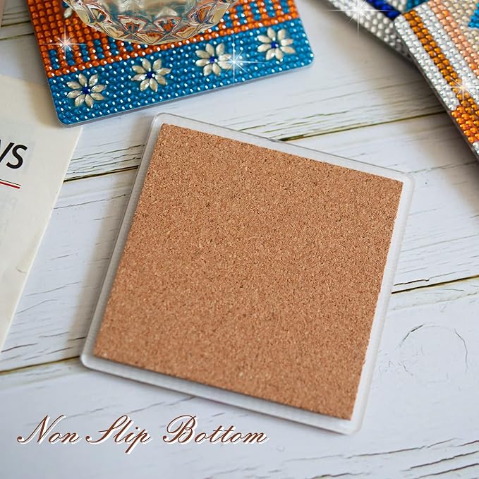Temlum 6 Pcs Diamond Painting Coasters - Image 5