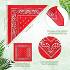 100 Pack Bandanas Unisex Paisley Bandanas Bulk Multi Purpose Cowboy Head Wrap - Image 3
