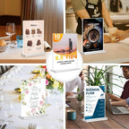 Acrylic Sign Holder 8.5x11, 10 Pack Clear Table Plastic Vertical Clear Double - Image 8