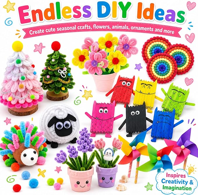 FUNZBO 2000Pcs+ Arts & Crafts Supplies Kits - Image 3