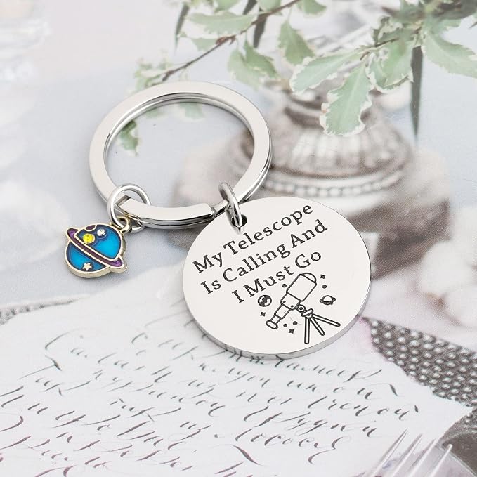 WSNANG Astronomy Gift Spacemen Gift Astronaut Keychain My Telescope Is Calling - Image 3