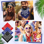 100 Pack Bandanas Unisex Paisley Bandanas Bulk Multi Purpose Cowboy Head Wrap - Image 6