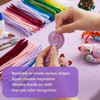 Cwczhi 1500 PCS Pipe Cleaners, 50 Colors Creative Chenille Stems Craft | Fuzzy - Image 6