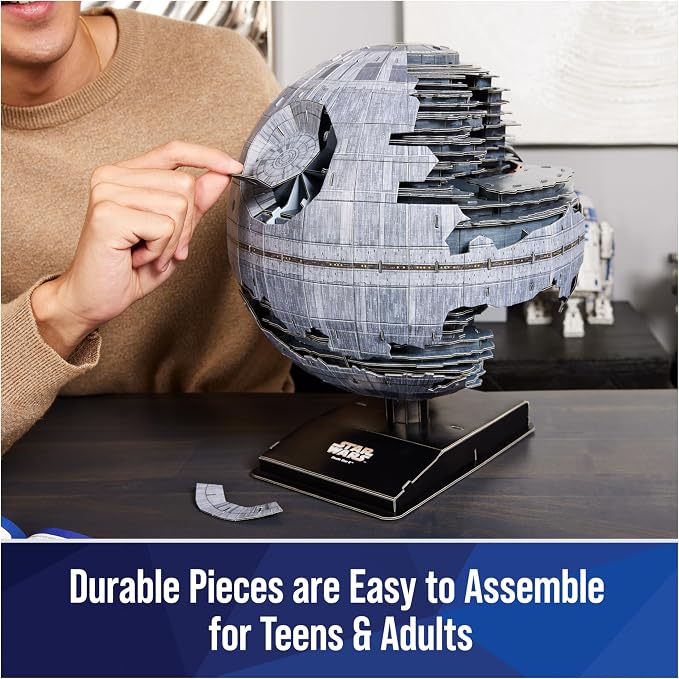 4D Build Star Wars Deluxe Death Star II Cardstock 3D Model Kit, Star Wars Gifts - Image 4