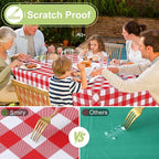 Smiry Rectangle Table Cloth, Waterproof Vinyl Tablecloth - Image 5