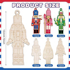 Cinnvoice 60 Pcs Wood Christmas Crafts - Image 4