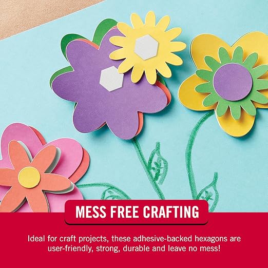 VELCRO Brand Sticky Back Hexagons, 150pk Dots - Image 5