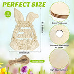 Large Size 12" Wooden Easter Ornaments to Paint, Wooden DIY Blank Unfinished - Image 7