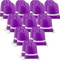BeeGreen 20 Pieces Purple Drawstring Backpacks Bulk, Draw String Bags by BeeGreen