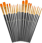 Soucolor Acrylic Paint Brushes Set, Halloween Pumpkin Ceramic Crafts Supplies - Image 2