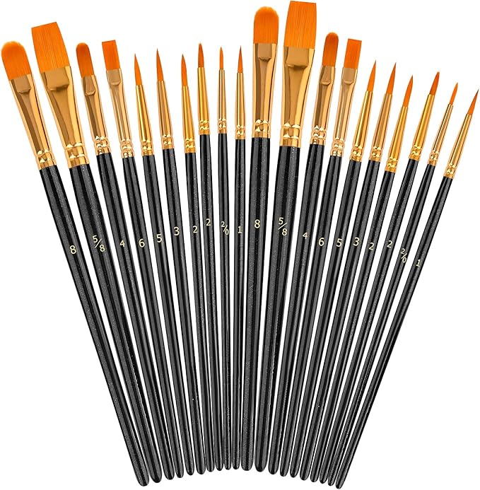Soucolor Acrylic Paint Brushes Set, Halloween Pumpkin Ceramic Crafts Supplies - Image 2