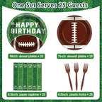 100 Pcs Football Party Supplies Set Football Birthday Plates and Napkins Sports - Image 2