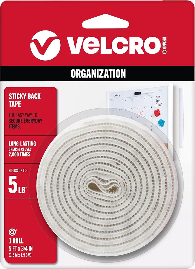 VELCRO Brand 5 Ft x 3/4 In | White Tape Roll by VELCROBrand