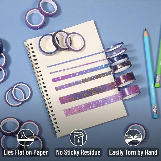 Mr. Pen- Washi Tape Set, 21 Rolls, 5.5 Yards/Roll | Washi Tape - Image 5